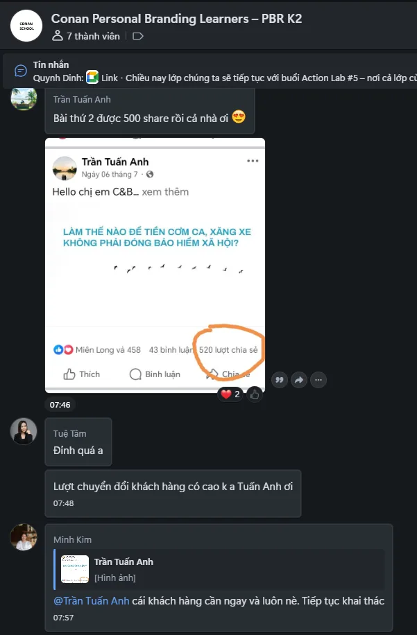 Viral với content chuyên môn 500 share